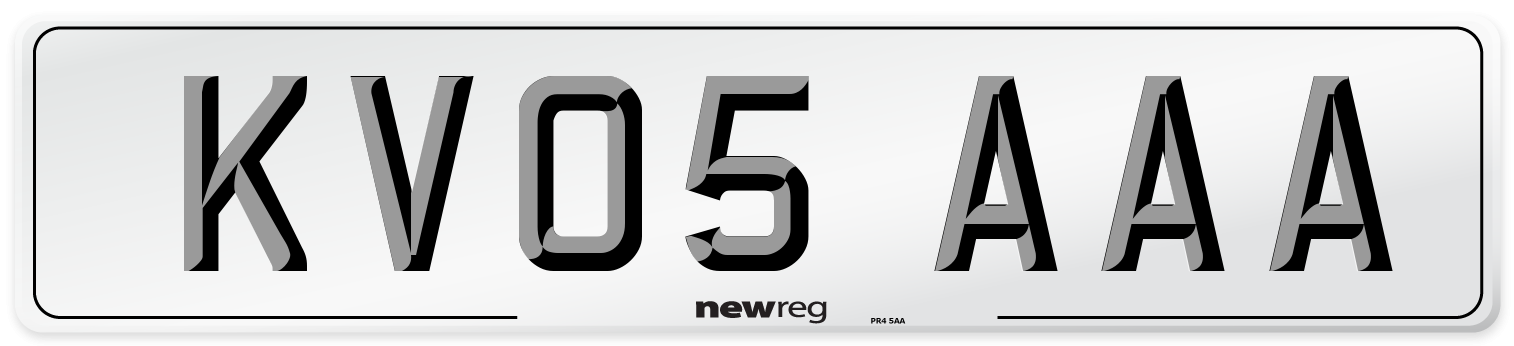 KV05 AAA Number Plate from New Reg